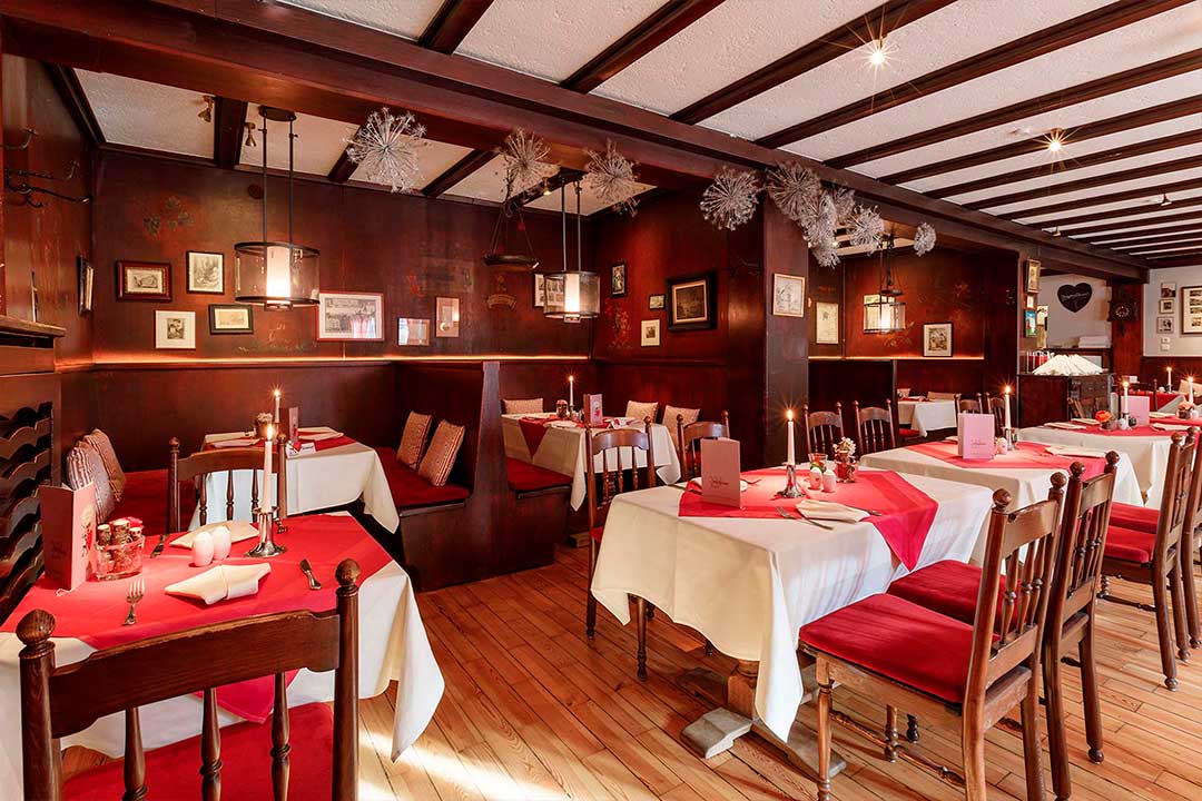 Innenraumperspektive des Restaurant Weichandhof