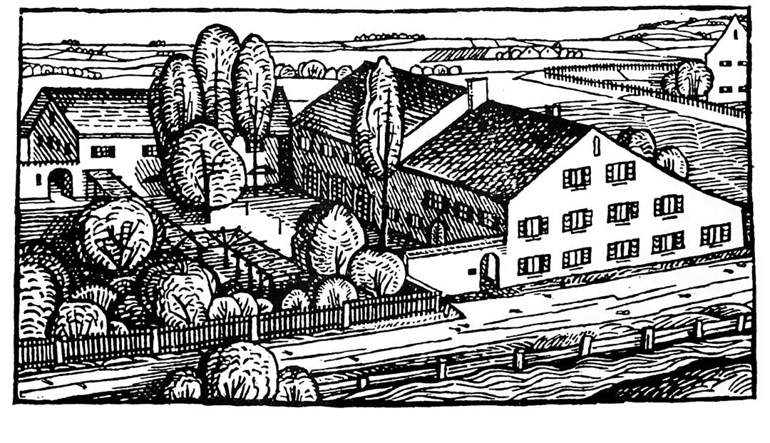 Historische Zeichnung der Weichandhofs